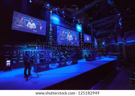 KATOWICE, POLAND - JANUARY 18: Main stage at Intel Extreme Masters 2013 - Electronic Sports World Cup on January 18, 2013 in Katowice, Silesia, Poland.