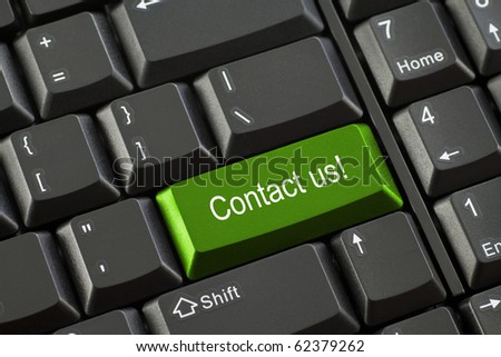Keyboard with green contact us key