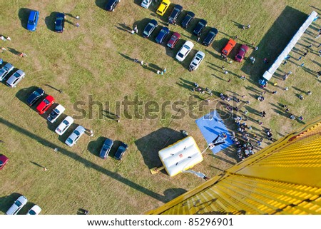 KATOWICE, POLAND- SEPTEMBER 24: Over head view of the Mobil1 Summer Cars Party 