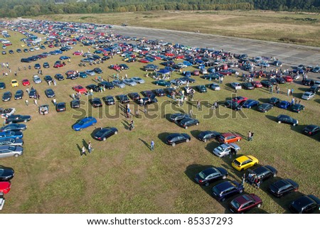 KATOWICE, POLAND- SEPTEMBER 24: Over view of the Mobil1 Summer Cars Party 2011 RACE & MUSIC on September 24, 2011 in Katowice, Silesia, Poland.