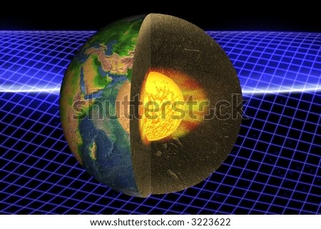 Earth with core