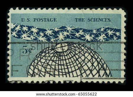USA - CIRCA 1960: A stamp dedicated to the Science is an enterprise that builds and organizes knowledge in the form of testable explanations and predictions about the natural world, circa 1960.