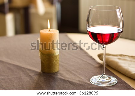 Red Wine on table