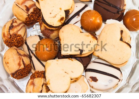 Cookies mix. Chocolate, nuts cookies.