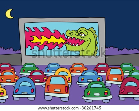 Movies Theatre on Drive In Movie Theater Stock Photo 30261745   Shutterstock