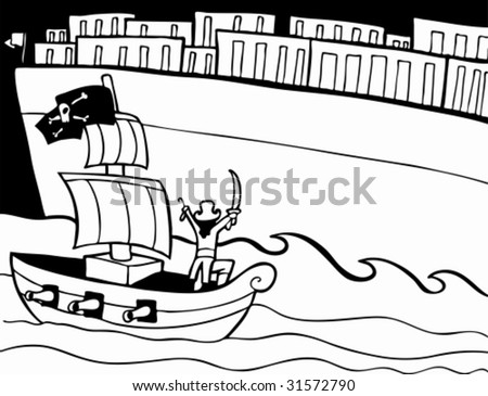 Ship Line Art