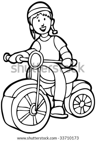 Motorbike Outline Drawing