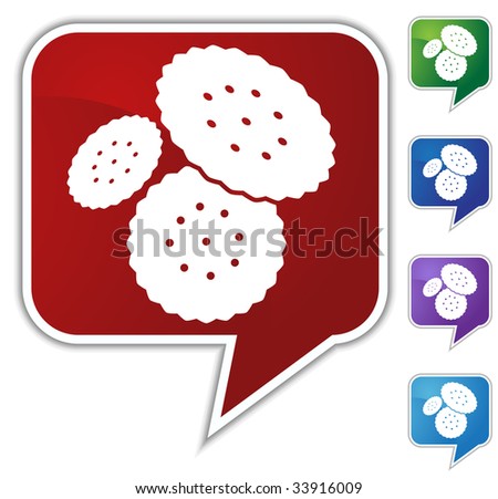 speech bubble icon. cracker icon speech bubble