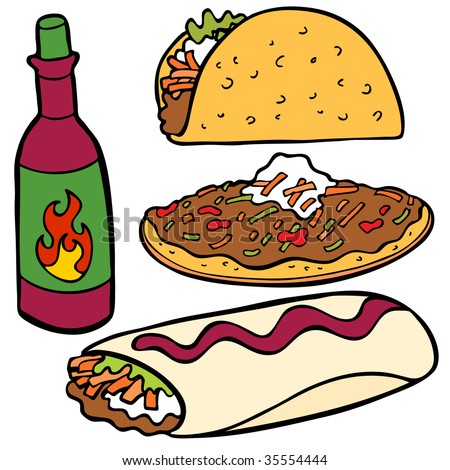 mexico food. stock vector : Mexican Food