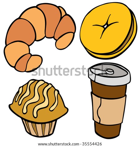 Coffee Shop Food on Coffee Shop Food Items Stock Vector 35554426   Shutterstock