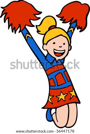 Cheerleader Stock Vector Illustration 36447178 : Shutterstock