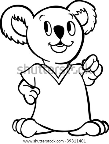 koala clip art. stock photo : Koala line art