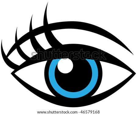 female eyes drawing. stock photo : Human female eye