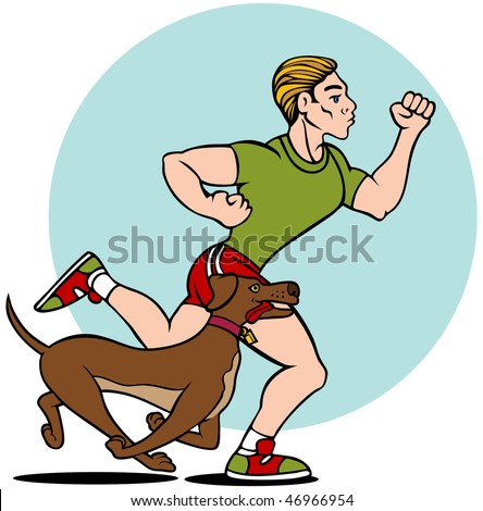 cartoon dog running. stock vector : Cartoon of a