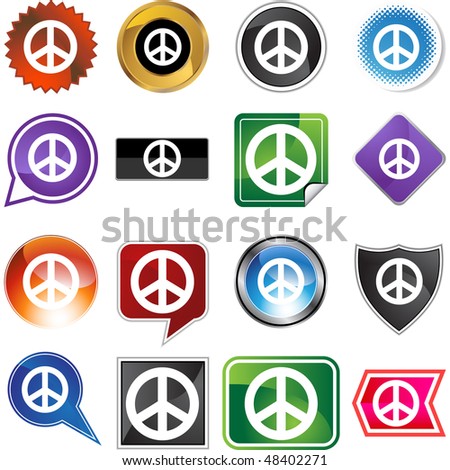 Pictures Of Peace Signs. stock vector : Peace sign web