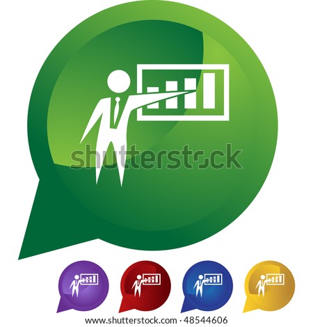 Chart Businessman Web Button Isolated On A Background Chart Businessman Web Button Isolated On A Background
