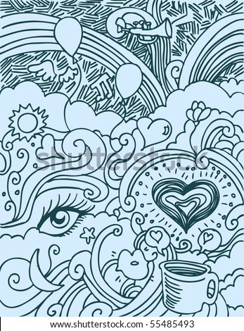 stock vector : Love Doodle