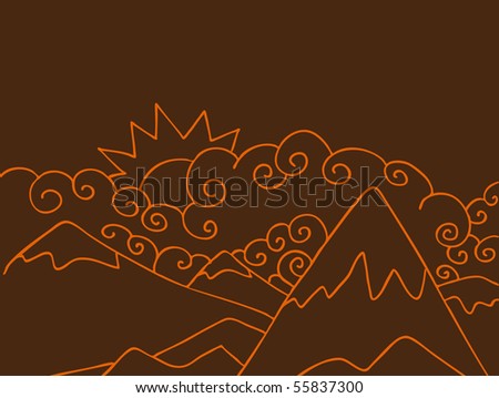 Mountain Scene Vector