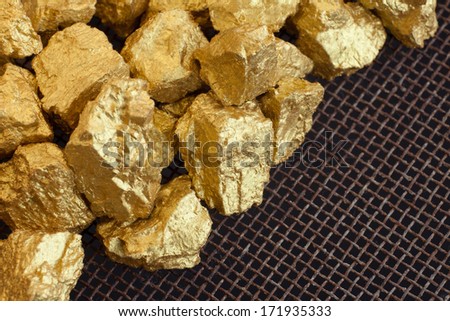 a mound of gold close-up