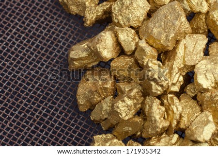 a mound of gold close-up