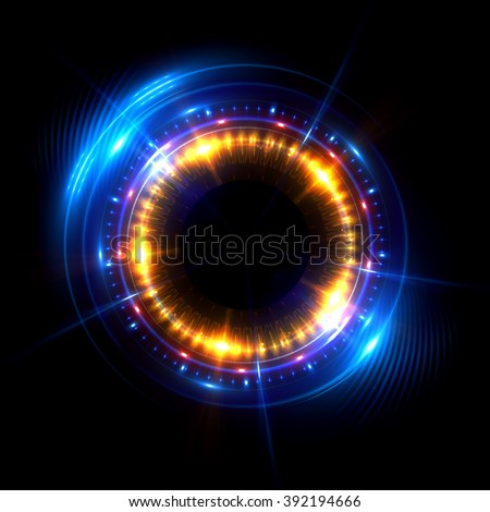 Abstract ring background with luminous swirling backdrop. Glowing spiral. The energy flow tunnel. shine round frame with light circles light effect. glowing cover. Space for your message. Jellyfish