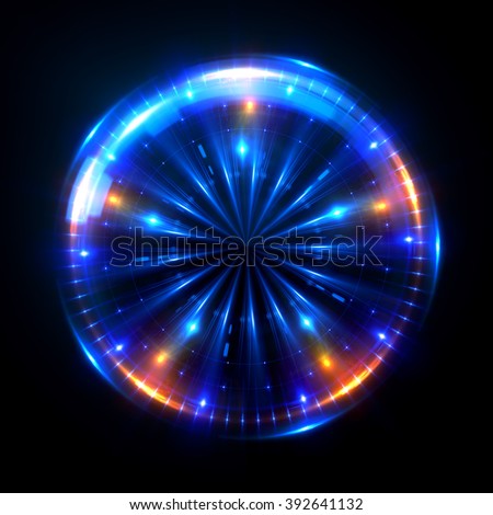 Abstract ring background with luminous swirling backdrop. Glowing spiral. The energy flow tunnel. shine round frame with light circles light effect. glowing cover. Space for your message.
