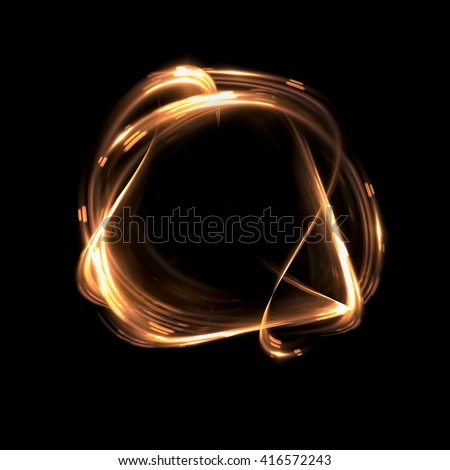 Abstract fiery ring background with luminous swirling backdrop. Glowing spiral. The energy flow tunnel. shine round frame with light circles light effect. glowing cover. Space for your message.