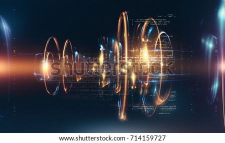 3d abstract tech background. Floating Numbers HUD Background. Matrix particles grid virtual reality. Smart build. Grid core. Hardware quantum form. Future technology