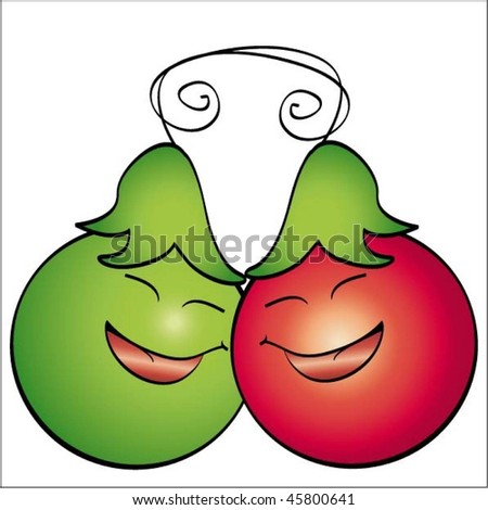 funny fruit. stock vector : Funny fruit