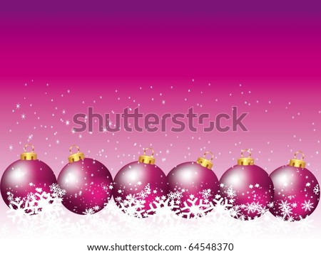 christmas balls with snow
