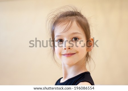 Portrait of little gymnast