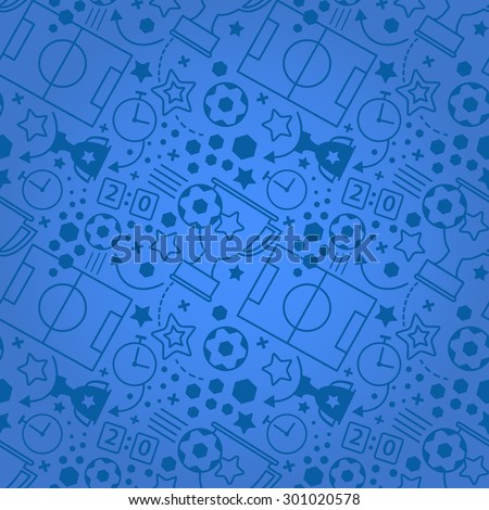 Soccer seamless pattern. Sport vector  background.