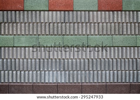 Closeup of a noise barrier wall, background