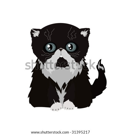 black and white cat clip art. and white cat clip art.