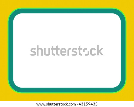 Yellow and green picture frame