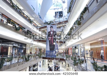 KUALA LUMPUR, MALAYSIA - DEC 9: Decoration of Christmas for year 2009 in The Garden Mall on Dec 9, 2009 at Mid Valley City, Kuala Lumpur.