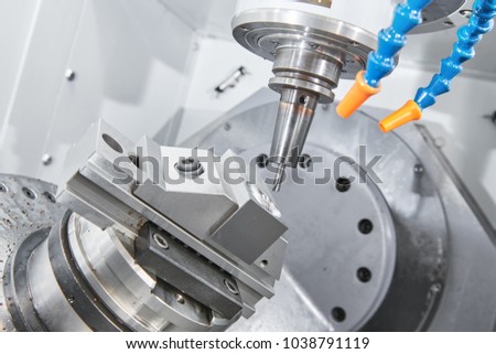 Milling machine. industrial metalworking cutting process by milling cutter