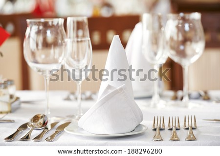 catering services background with snacks and glasses of wine on bartender counter in restaurant