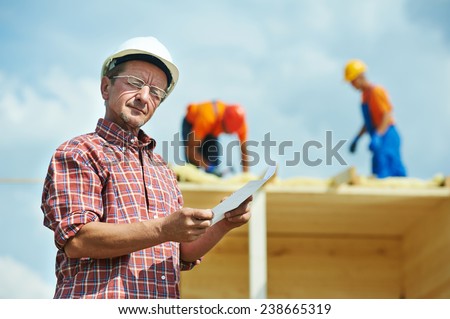 construction engeneer worker project manager at building site