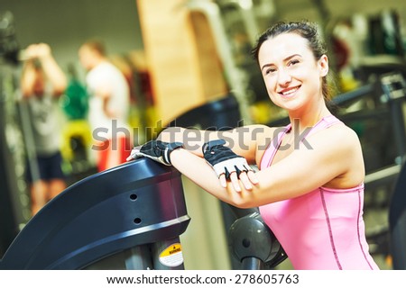 woman instructor portrait in sport club gym