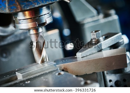 industrial metalworking cutting process by milling cutter