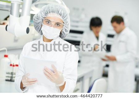 Pharmaceutical staff worker in uniform