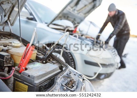 Automobile starter battery problem in winter cold weather conditions