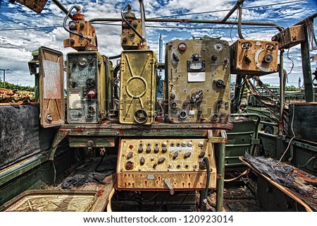rusty military radio equipment from the cold war