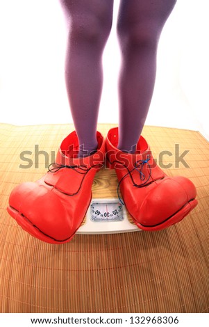 foot girl in the scale