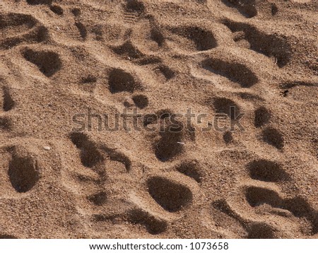 sand and footsteps
