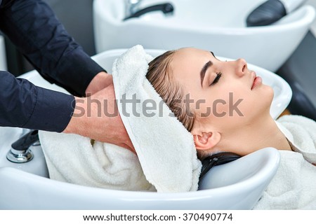 shampoo for hair, beauty salon, hair wash