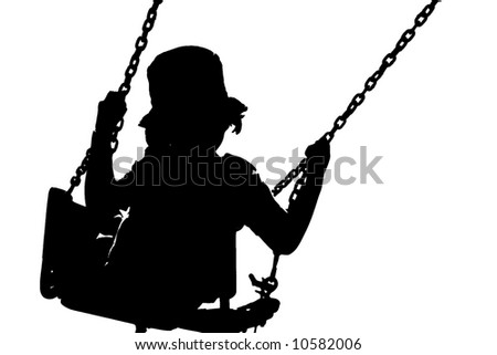 Girl Swinging Silhouette