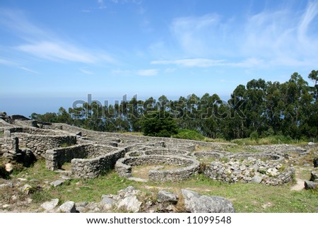 ruins of old village in spain