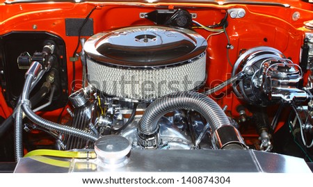 MATHEWS, VA- JUNE 01:57 Chevy Belair engine in the Annual: Vintage TV\'s \